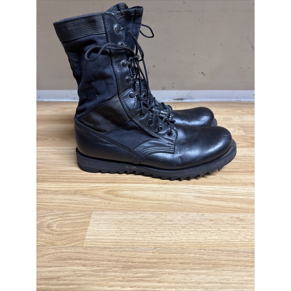 Military Black Hot Weather Jungle Boots Ripple Sole Size 12R